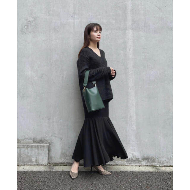 RANDEBOO Mermaid wool skirt(Black) レディースのスカート(ロングスカート)の商品写真