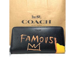 コーチ(COACH)のコーチ COACHバスキアコラボ FAMOUSラウンドジップ レザー ウォレット(財布)