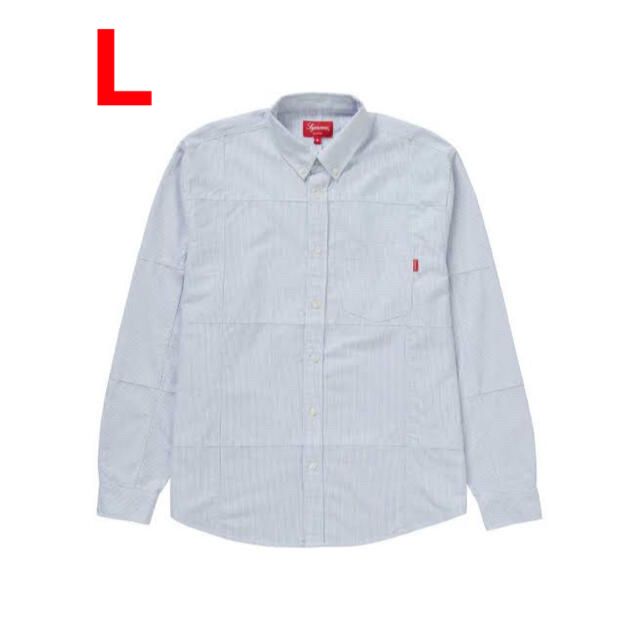 Supreme Pachwork Oxford Shirt 白 L - シャツ