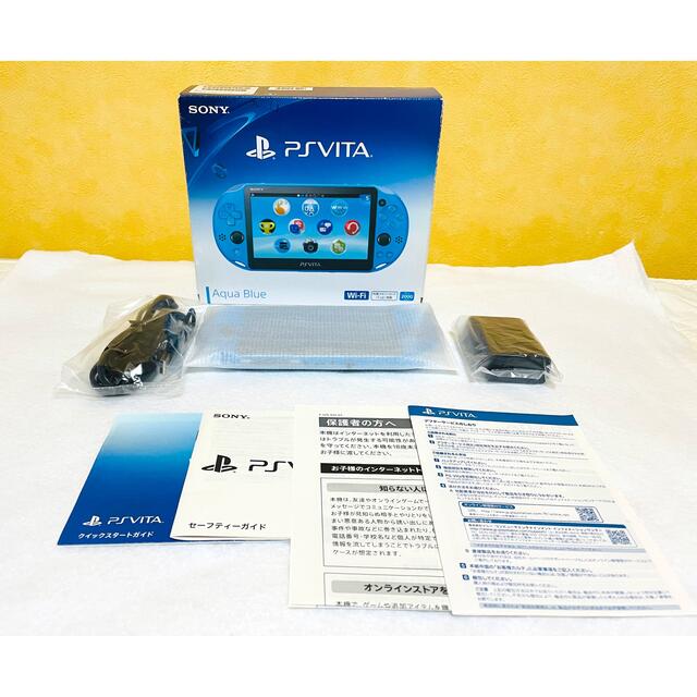 PlayStation Vita(プレイステーションヴィータ)の☆新品同様☆PS Vita PCH-2000 ZA23 アクアブルー エンタメ/ホビーのゲームソフト/ゲーム機本体(家庭用ゲーム機本体)の商品写真