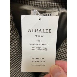 AURALEE 18AW ハウンドトゥース チェック ロング コート