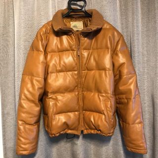 Canyon de Chelly 牛革 レザーダウンジャケット キャメルの通販|ラクマ