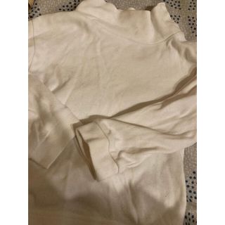 ムジルシリョウヒン(MUJI (無印良品))の90 無印　タートルネック　ホワイト(Tシャツ/カットソー)