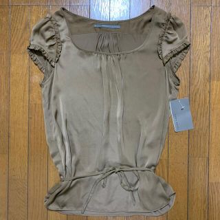 ザラ(ZARA)のZARA 茶　カットソー　新品・タグ付き(カットソー(半袖/袖なし))