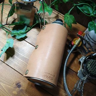 ロゴ刻印入り完成品❕【即発送OK❕】国内産leather　ヌメ革CB缶カバー(ストーブ/コンロ)