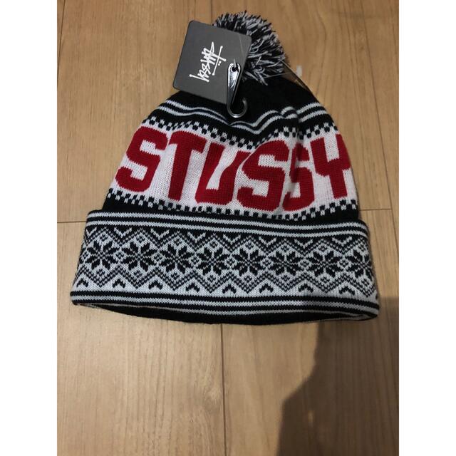 限定品】 STUSSY 帽子 キャップ ボンボン ニット帽 ステューシー ニット帽+ビーニー