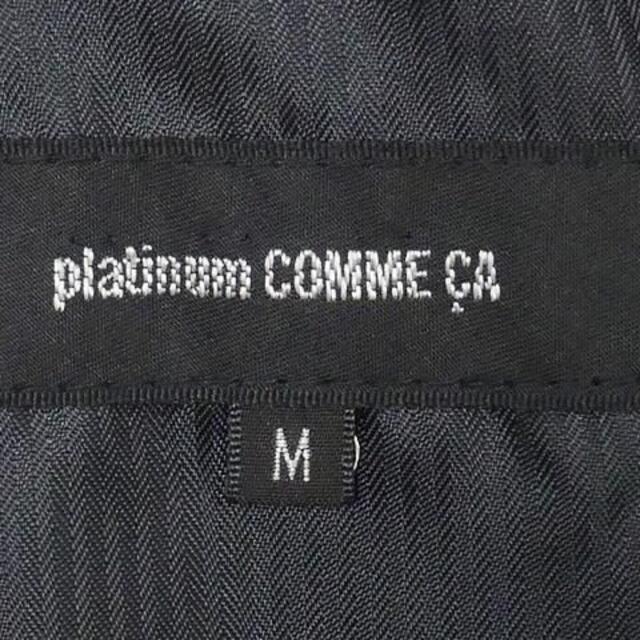 コムサ メンズ レザー テーラードジャケット M 黒 スーツ 本革 ブレザー - 3