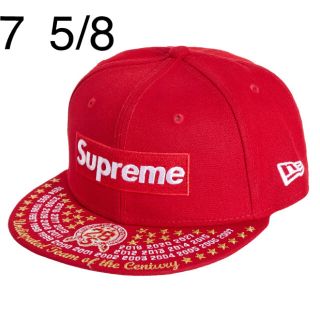 シュプリーム(Supreme)のsupreme box logo NEW ERA 7 5/8 red(キャップ)