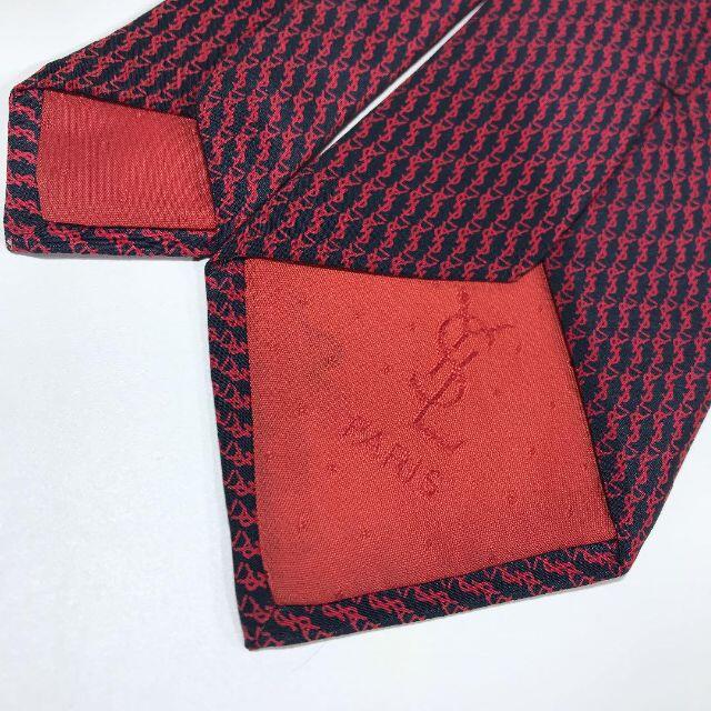Saint Laurent(サンローラン)の【momo様】イヴサンローラン スペイン製 ハンドメイド ネクタイ YSLロゴ メンズのファッション小物(ネクタイ)の商品写真