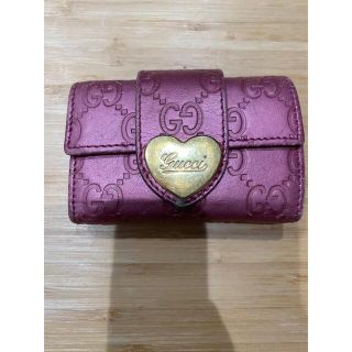 グッチ(Gucci)のグッチ GUCCI キーケース レザー ピンク ラブリーハート GG gg (キーケース)