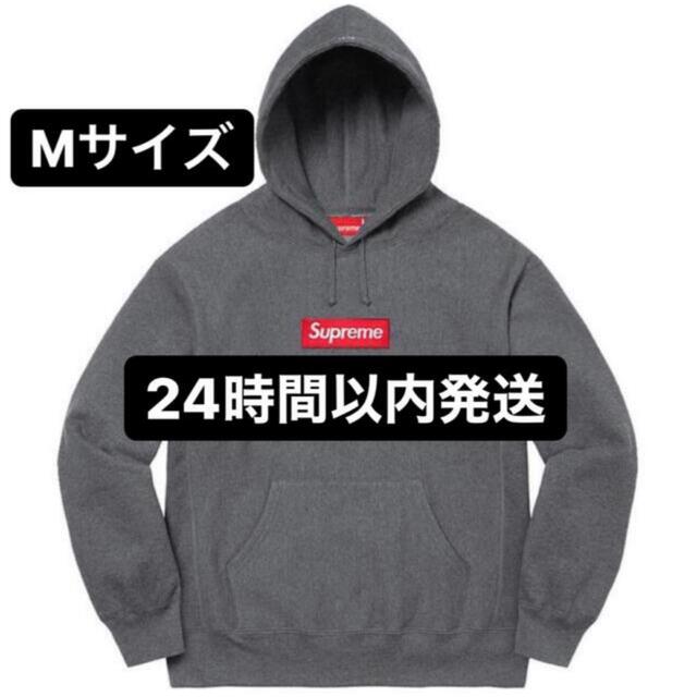 supreme ボックスロゴパーカー チャコール