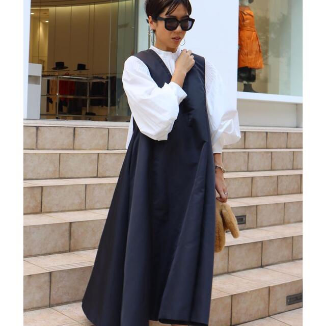 DEUXIEME CLASSE(ドゥーズィエムクラス)のmachatt 人気のジャンパースカート ブラック レディースのワンピース(ロングワンピース/マキシワンピース)の商品写真