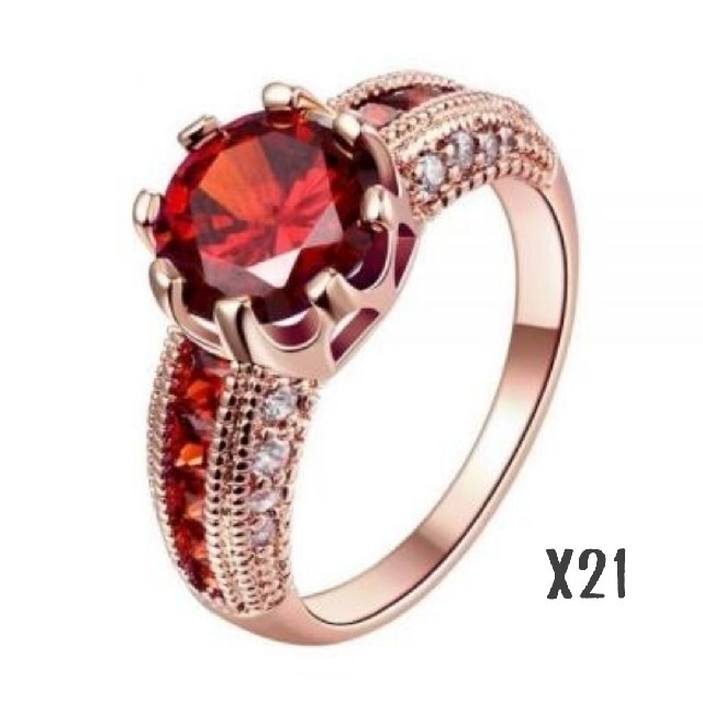 (X21)ダイヤモンドリング 指輪 プラチナ仕上 アクセサリー サイズ12号