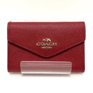 コーチ(COACH)のコーチ 名刺入れ 52767 レッド レザー(名刺入れ/定期入れ)