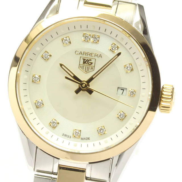 独創的 Heuer TAG - レディース クォーツ WV1450.BD0797 13Pダイヤ カレラ HEUER】タグホイヤー ☆良品★保証書付き【TAG 腕時計