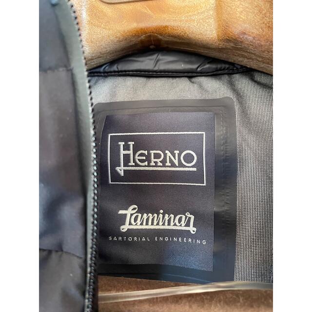 HERNO(ヘルノ)のHERNO / LAMINAR フーデッド ダウンチェスターコート 48 黒 メンズのジャケット/アウター(ダウンジャケット)の商品写真