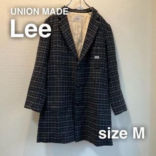 リー(Lee)のLee リー　タータンチェック　ウール　ショップコート　M ワーク　アウター(ステンカラーコート)