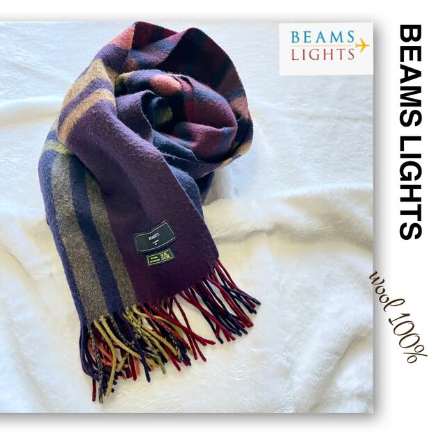 BEAMS(ビームス)のビームスライツ 大判ショール ウール100 ストール マフラー ハンドメイドのファッション小物(マフラー/ストール)の商品写真