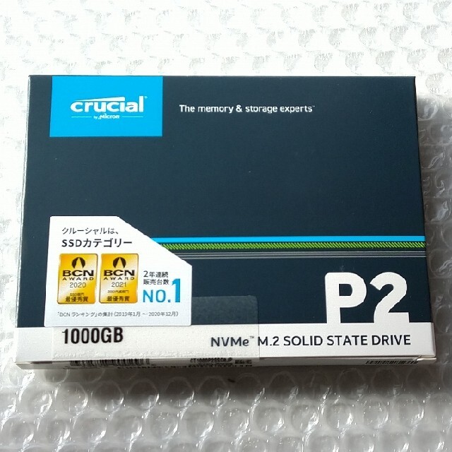 Crucial規格m.2 SSD 1000G（新品未開封）
