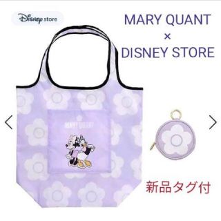 ディズニー(Disney)の★DISNEY STORE× マリクワ パープル系 ロゴ ポーチ付き 記念(キャラクターグッズ)