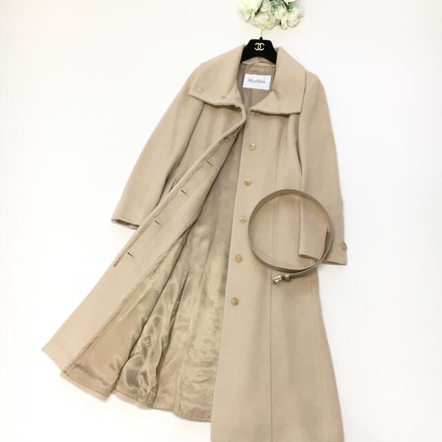 【美品】MaxMara マックスマーラ キャメル100% ベルト付 コート