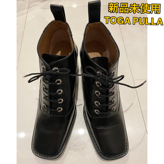 新品未使用】TOGA PULLA ウエスタン スクエアトゥブーツ-