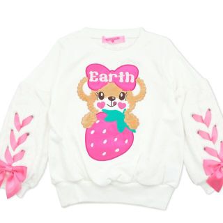 アースマジック(EARTHMAGIC)の【はるさま専用】シルキー袖リボントレーナー(Tシャツ/カットソー)