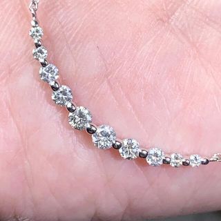 ラインネックレス ダイヤモンド0.45ct プラチナ　ダイヤモンドネックレス(ネックレス)