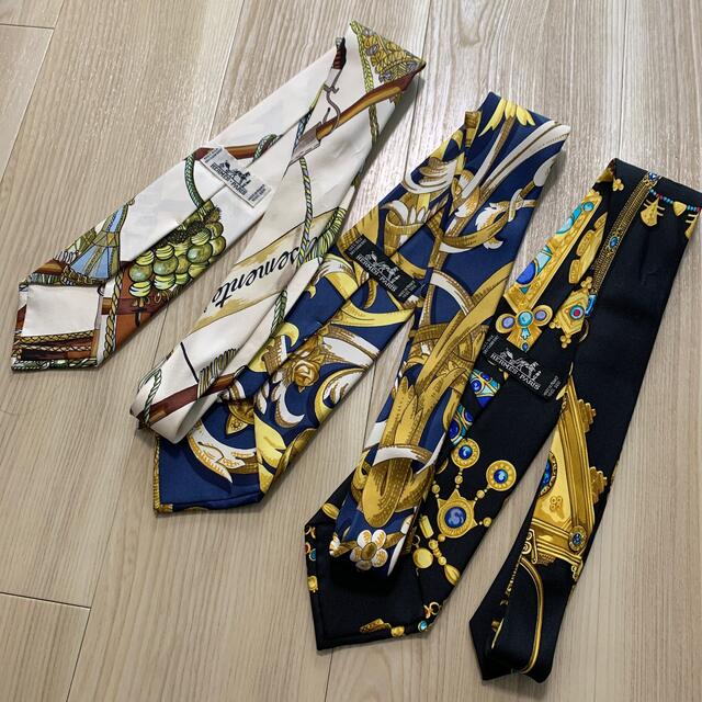 ヴィンテージ Hermes エルメス スカーフ柄 ネクタイ ヴィンテージ Hermes エルメス スカーフ柄 ネクタイ