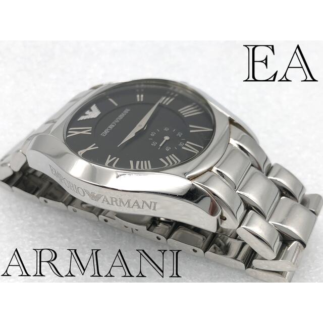 エンポリオアルマーニ　腕時計　ブラック　スチール