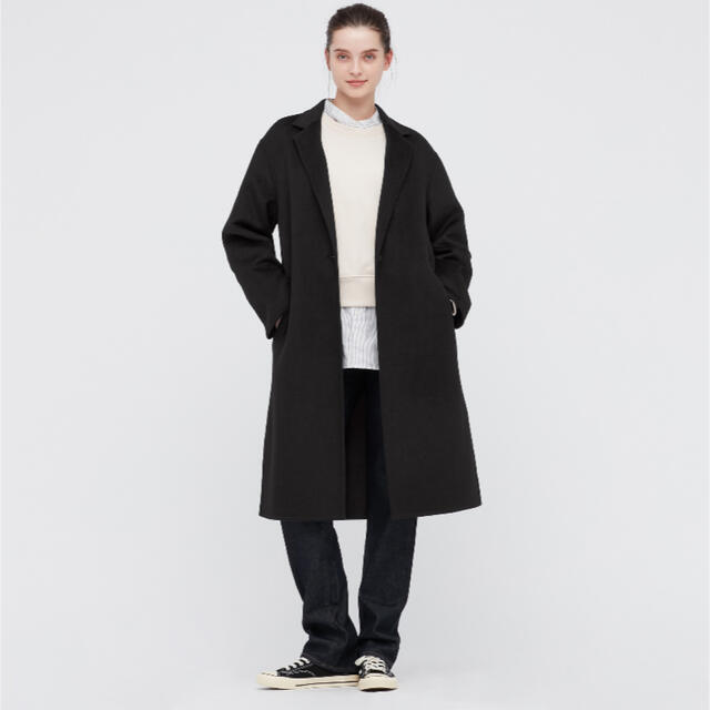 UNIQLO - ダブルフェイスチェスターロングコート ユニクロ UNIQLO - ダブルフェイスチェスターロングコート ユニクロ