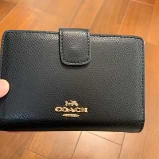 コーチ(COACH)のコーチ　二つ折り財布　黒(折り財布)