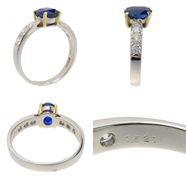 リング・指輪  Pt900 スリランカ産非加熱サファイア レディースのアクセサリー(リング(指輪))の商品写真