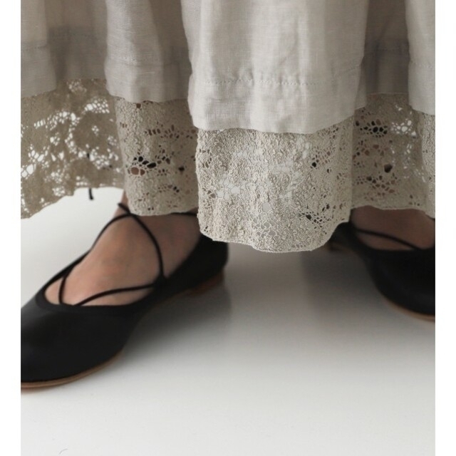 nest Robe - ネストローブ♡リネン裾レースキャミソール nest Robe - ネストローブ♡リネン裾レースキャミソール