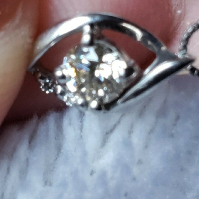 Pt900/850 ダイヤモンド 0.2ct ネックレス