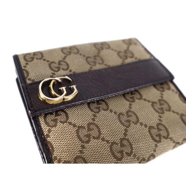 GUCCI グッチ 折財布 GGマーモント　 キャンバス 　24560 2091