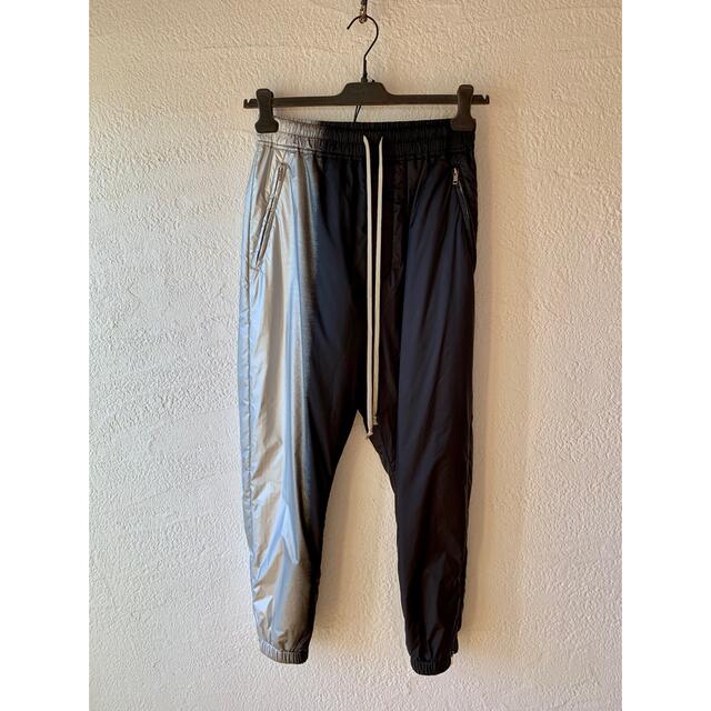 新品 Rick Owens トラックパンツ シルバー ナイロン DRKSHDW