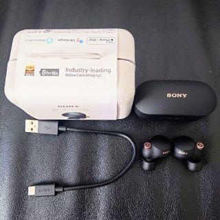 ソニー(SONY)の【美品】SONY/ワイヤレスイヤホン/WF-1000XM4BM/ブラック(ヘッドフォン/イヤフォン)