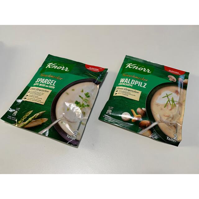 【限定値下げ】ドイツ限定　knorr クノール　スープ　4種 食品/飲料/酒の加工食品(インスタント食品)の商品写真