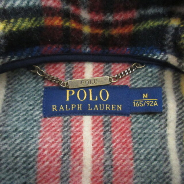 POLO RALPH LAUREN(ポロラルフローレン)のポロ ラルフローレン ダッフル コート ショート フード タータン チェック M レディースのジャケット/アウター(ダッフルコート)の商品写真