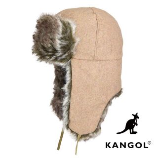 カンゴール(KANGOL)の☆美品 カンゴール KANGOL ウール ファー フライト キャップ ベージュ(キャップ)