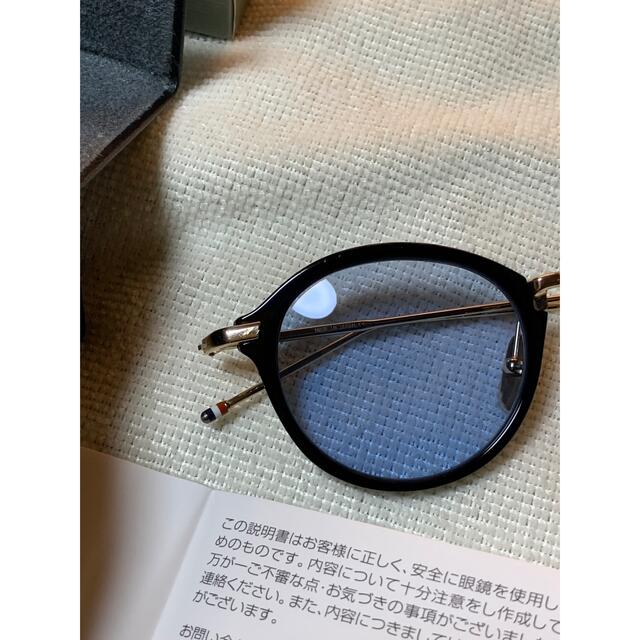 THOM BROWNE(トムブラウン)のトムブラウン　THOM BROWNE TB-011-A-BLK-GLD-49AF メンズのファッション小物(サングラス/メガネ)の商品写真