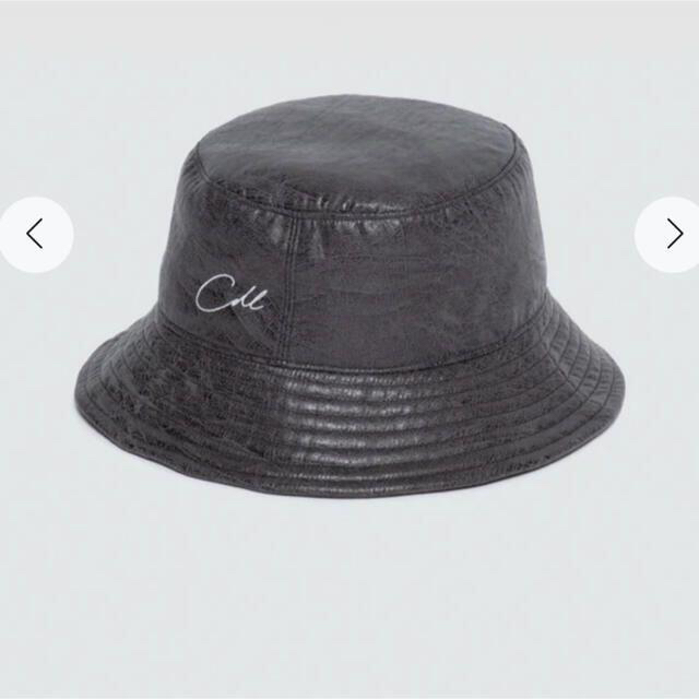 ADDITION ADELAIDE(アディッションアデライデ)のCDL FAUX LEATHER HAT BLACK Lサイズ メンズの帽子(ハット)の商品写真