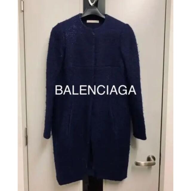 BALENCIAGA バレンシアガ　ノーカラーコート 36