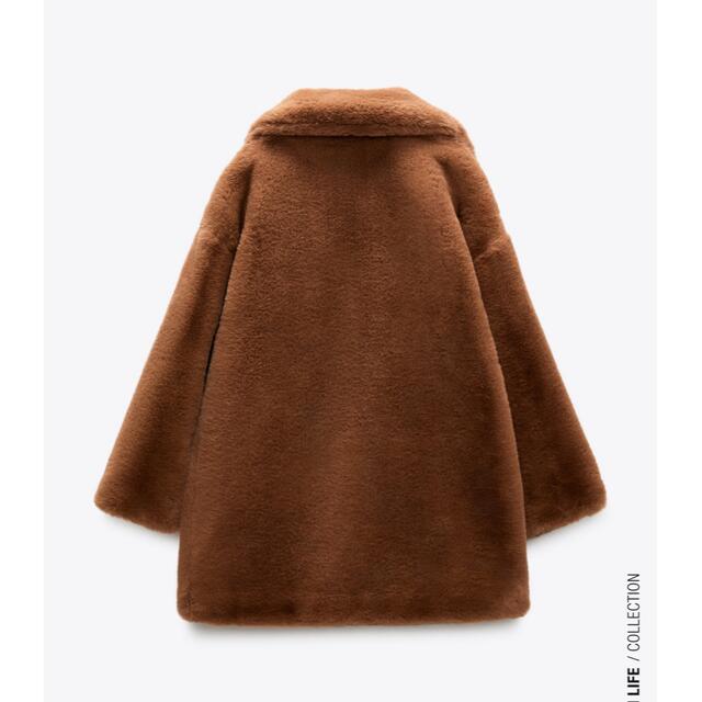 ZARA(ザラ)の【完売/新品】ZARA フェイクファーコート　XS レディースのジャケット/アウター(毛皮/ファーコート)の商品写真