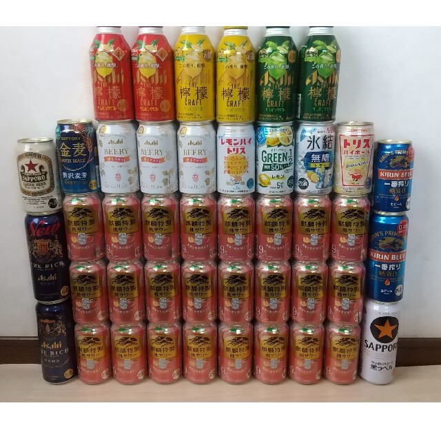 ビール チューハイ 詰め合わせ 44本 食品/飲料/酒の酒(ビール)の商品写真