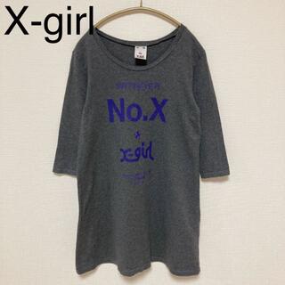 エックスガール(X-girl)のX-girl 七分袖チュニックワンピース(ミニワンピース)