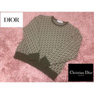 クリスチャンディオール(Christian Dior)の❗️激レア❗️Dior ヴィンテージ ウールニット トロッター カーキ Mサイズ(ニット/セーター)