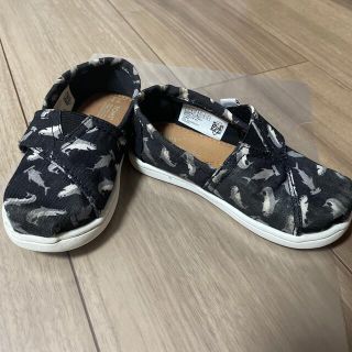 トムズ(TOMS)のトムズ　サメ柄　スリッポン　14㎝(スリッポン)