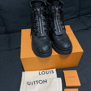 【美品】LOUISVUITTONルイヴィトン、靴シューズ26cmダークブラウン色